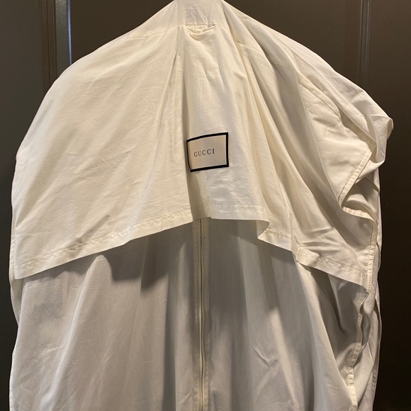 Gucci Men's Blue Wool Bomber Jacket With Bees And Stars Large Size 50 - Picture 10 of 11